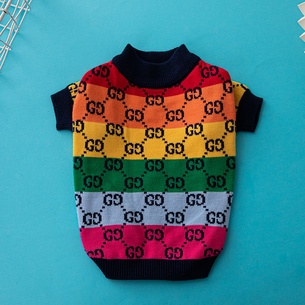 Small Dog Double G Popsicle Sweater