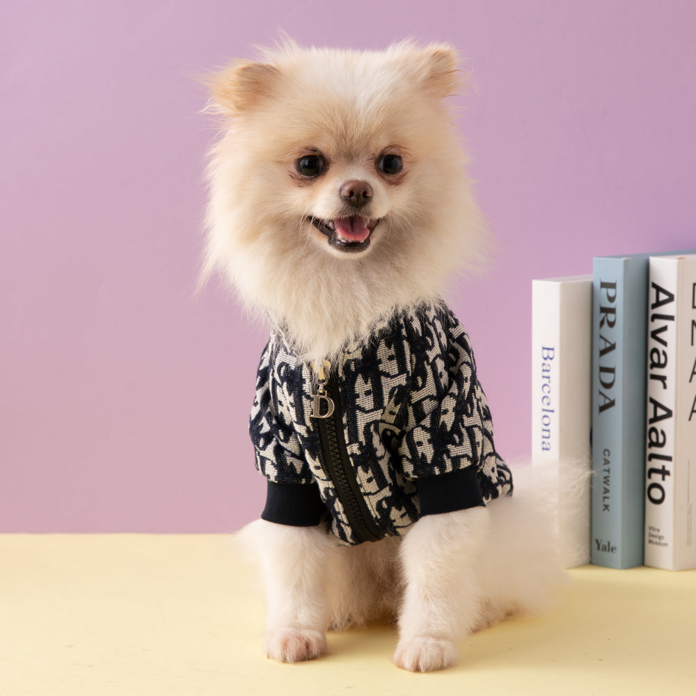Small Dog Clothing Puppi Diore Zipper Sweater 
