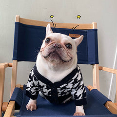 Designer Black & White Dog Sweater